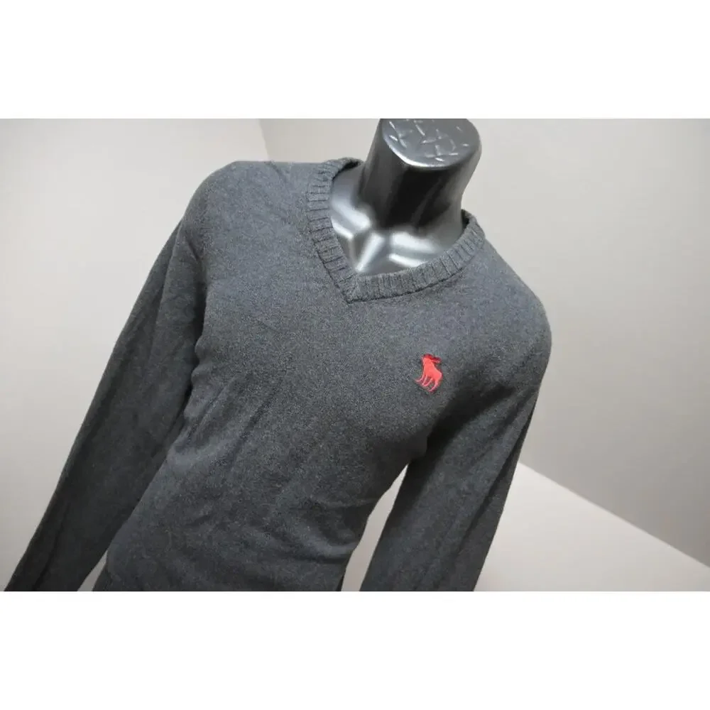Abercrombie & Fitch Muscle Fit Cotton Cashmere Sweater V Neck Mens Size 2XL (XL)